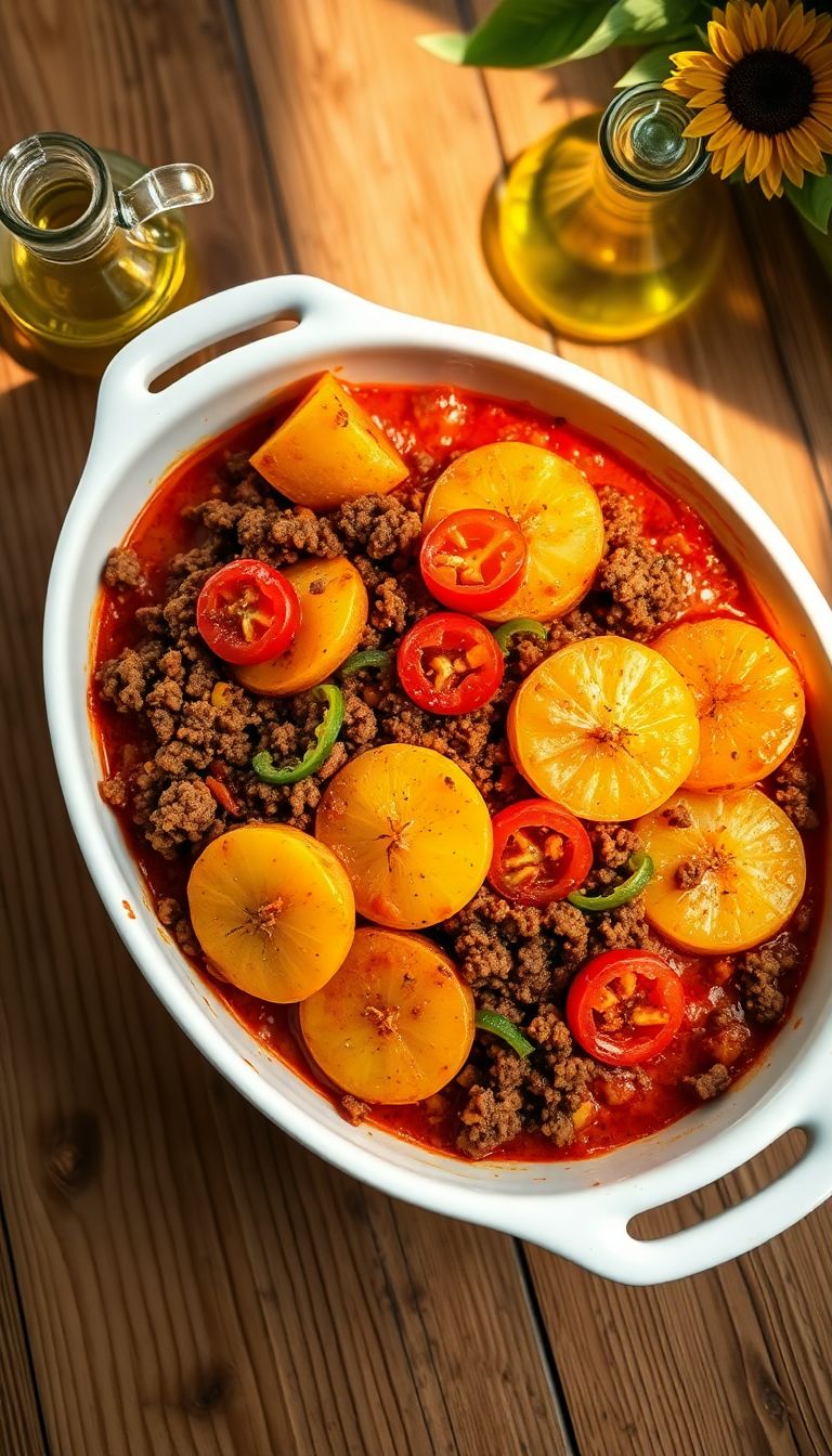 Fırında Çıtır Kıymalı Patates Oturtma